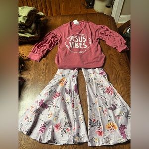 Jesus Vibes two piece girls outfit